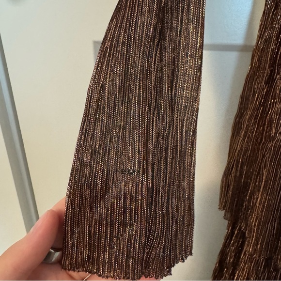 Sabina Musayev Carry Dress Brown Tiered Ruffled Sheath Dress - Picture 4 of 9